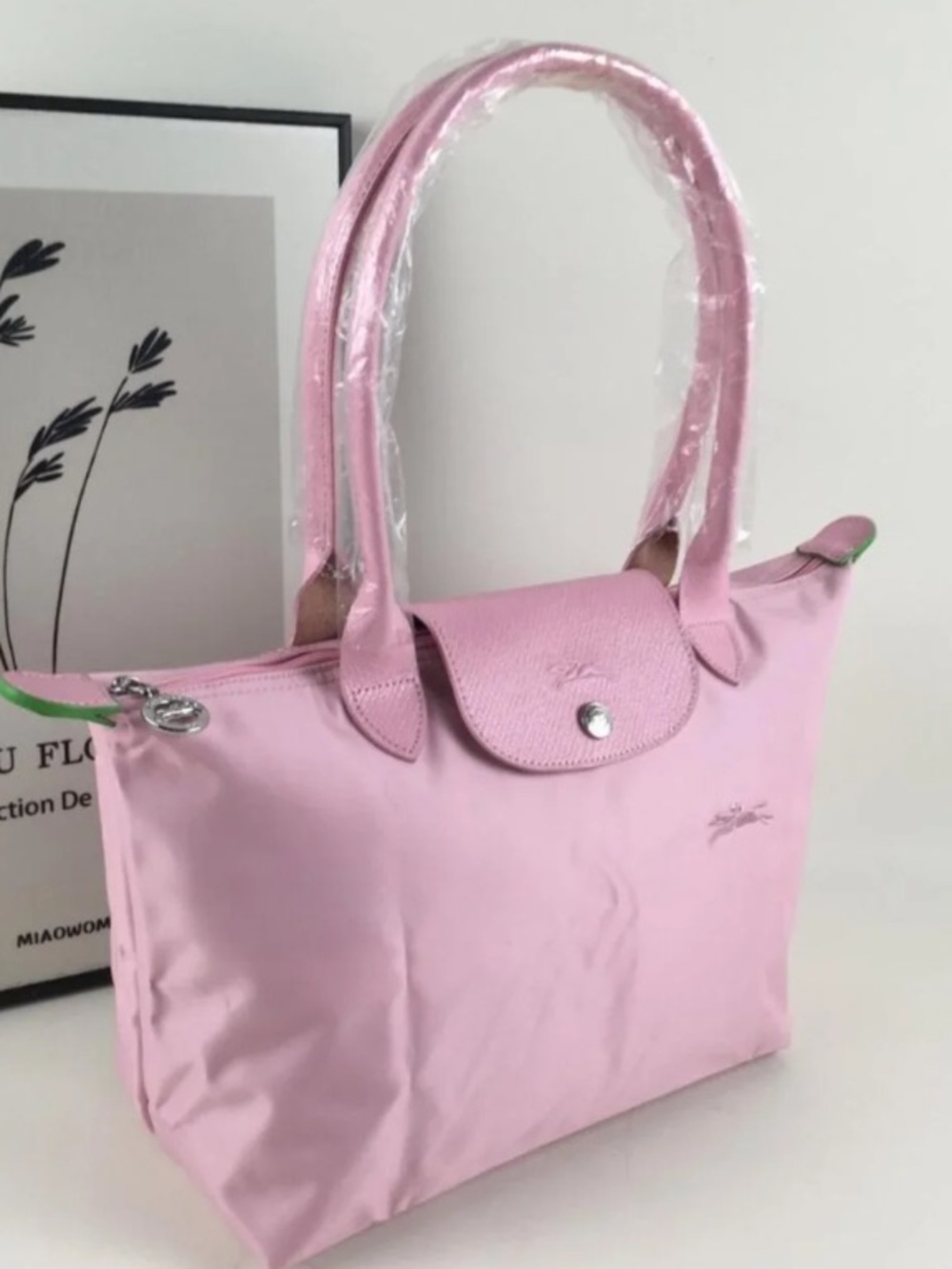 Longchamp pink handbag nylon L - Picture 2 of 8